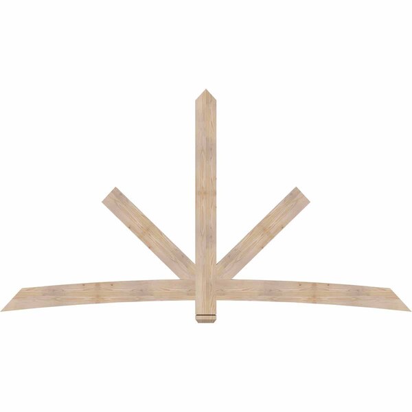 Ekena Millwork Alberta Smooth Timber Gable Bracket, Douglas Fir, 108"W x 58"H x 1 1/2"D x 5 1/2"F, 13/12 Pitch GBW108X58X0206ALB00SDF - main